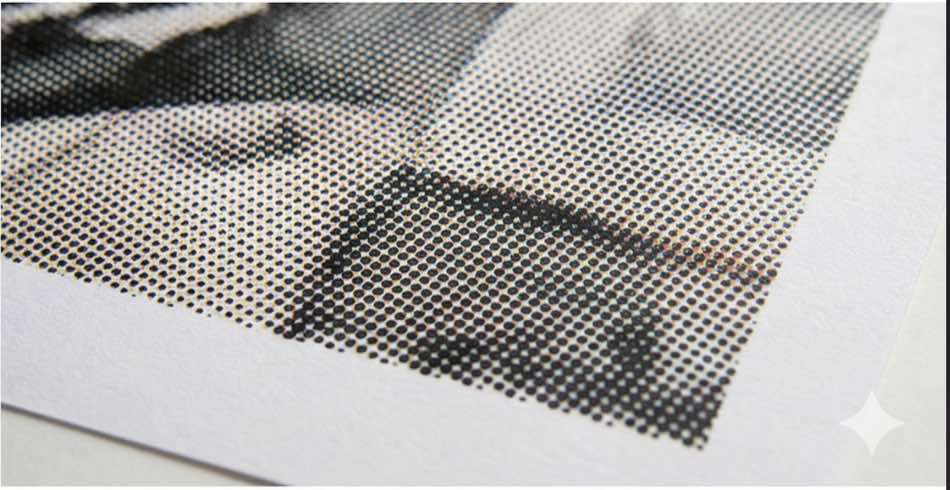 Close up of rasterbator halftone dots
